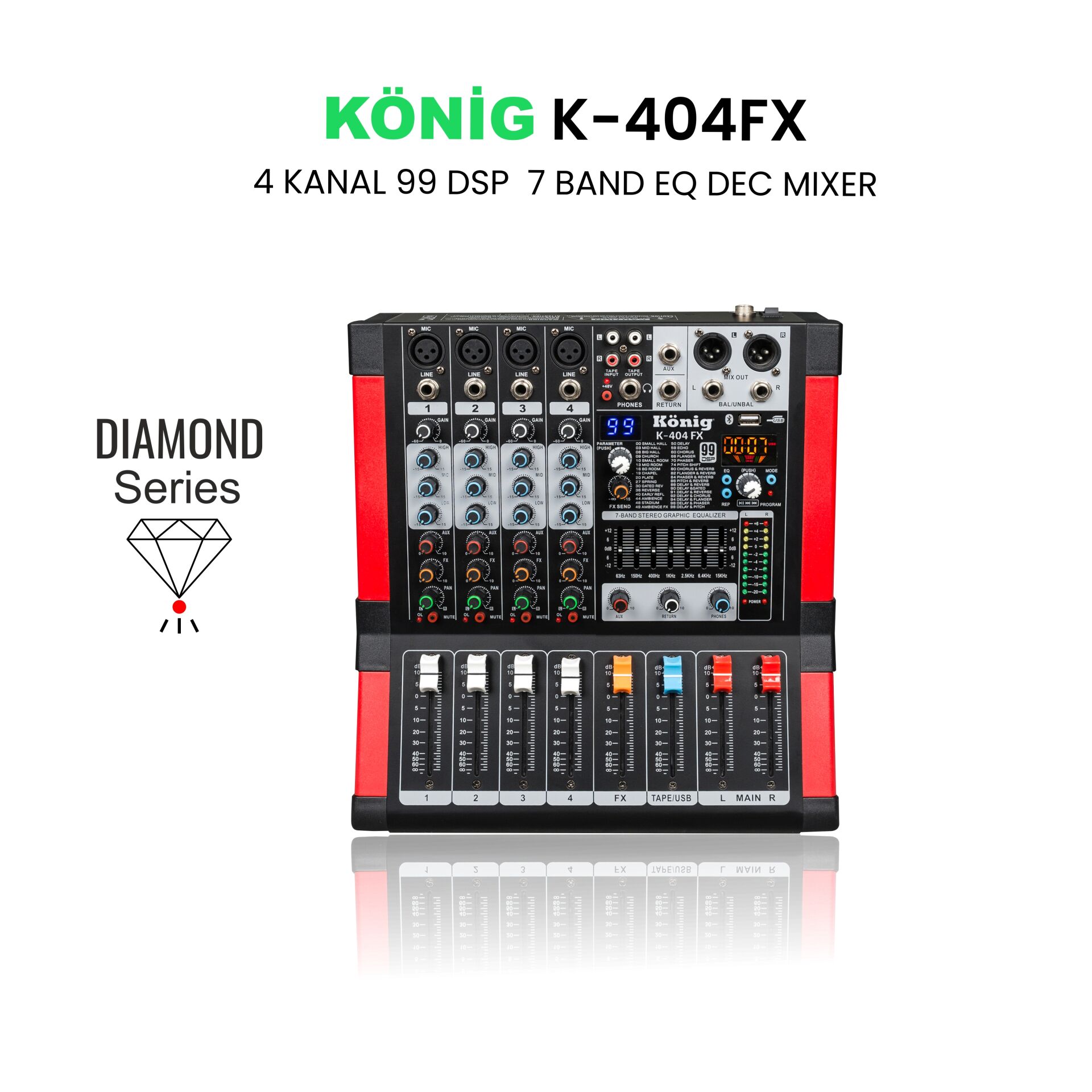 König K-404 FX 4 Kanal Deck Mikser