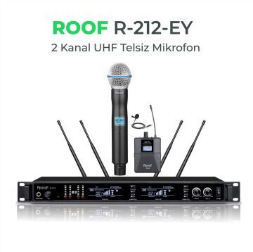 Roof R-212 UHF Kablosuz El + Yaka Mikrofonu