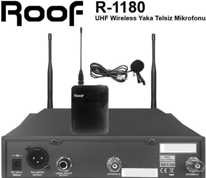 Roof R-1180Y UHF Telsiz Mikrofon (1 Y)