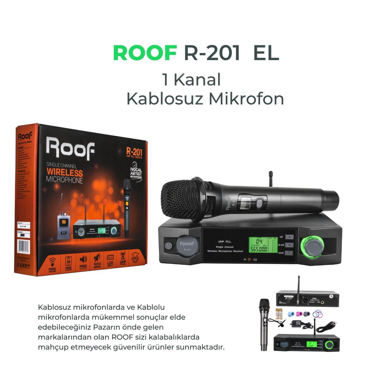Roof R-201 Uhf El Telsiz Mikrofon