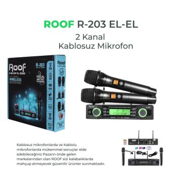 Roof R-203 EE 2 El Uhf Kablosuz Telsiz Mikrofon