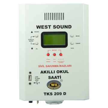 TKS 209 D USB (DUVAR TİPİ) USB GİRİŞLİ AKILLI OKUL SAATİ