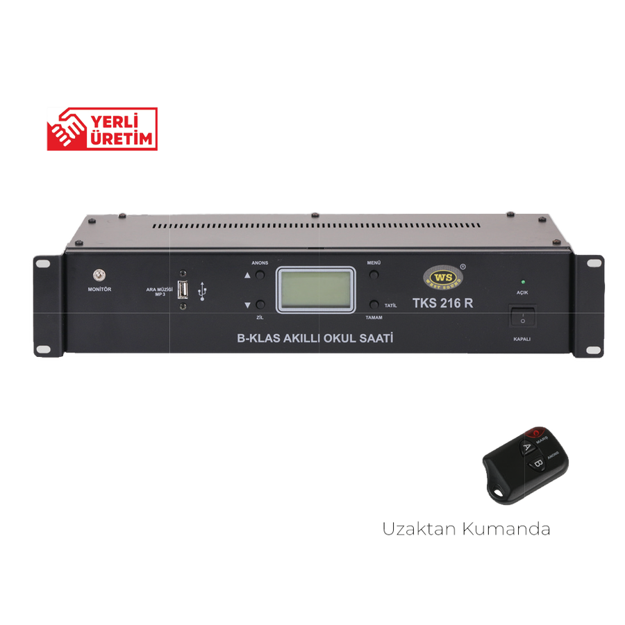 TKS 216 R RACK TİPİ B KLAS AKILLI OKUL SAATİ