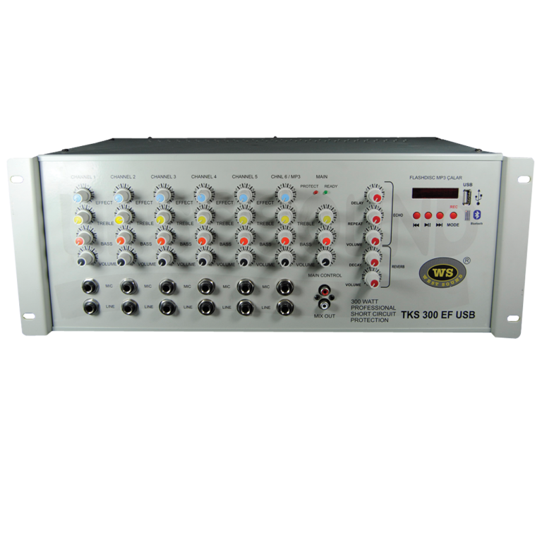 TKS 300 EF USB MİKSERLİ EFEKTLİ AMPLİFİKATÖR