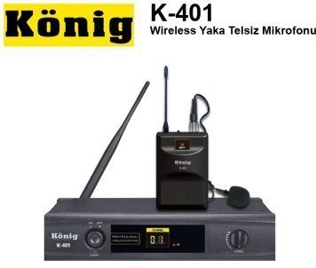 KÖNİG K-401 Y  WİRELESS BİR  YAKA TELSİZ MİKROFONU