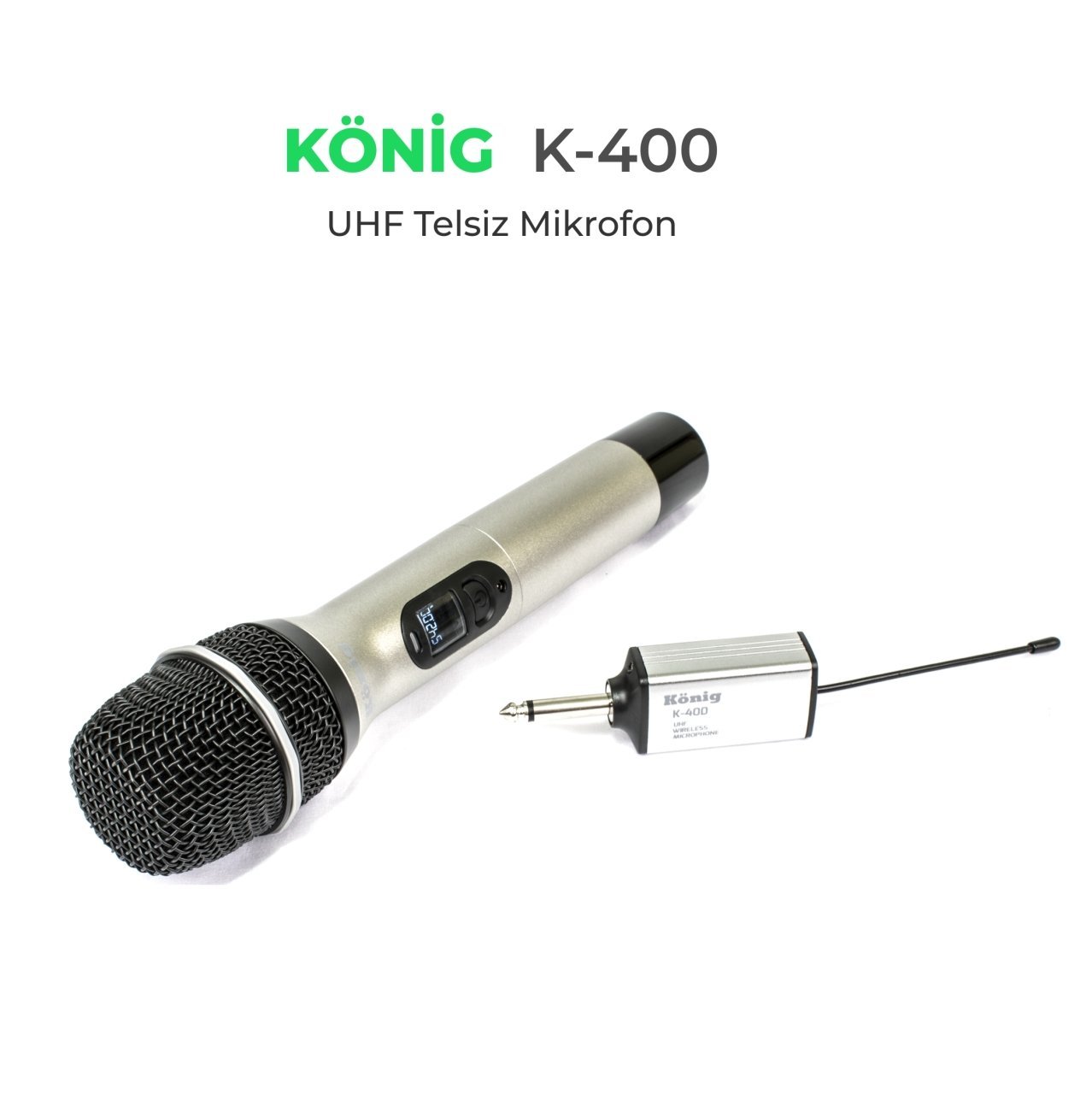 KÖNİG K-400 UHF DIGITAL 1 EL TELSİZ MİKROFON
