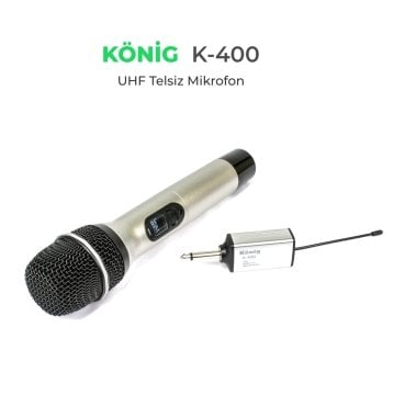KÖNİG K-400 UHF DIGITAL 1 EL TELSİZ MİKROFON