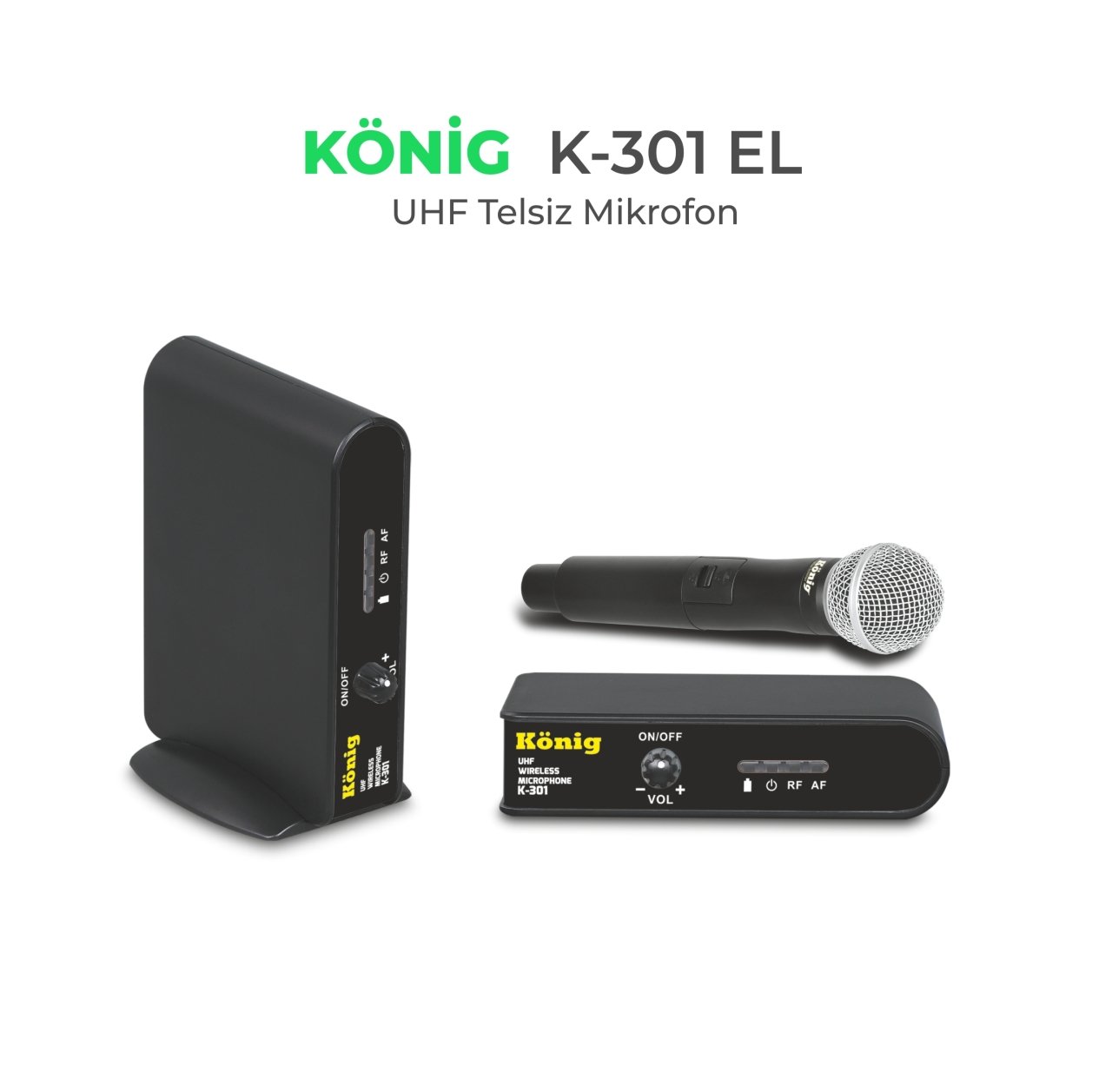 König K–301 BİR  EL UHF TELSİZ MİKROFON