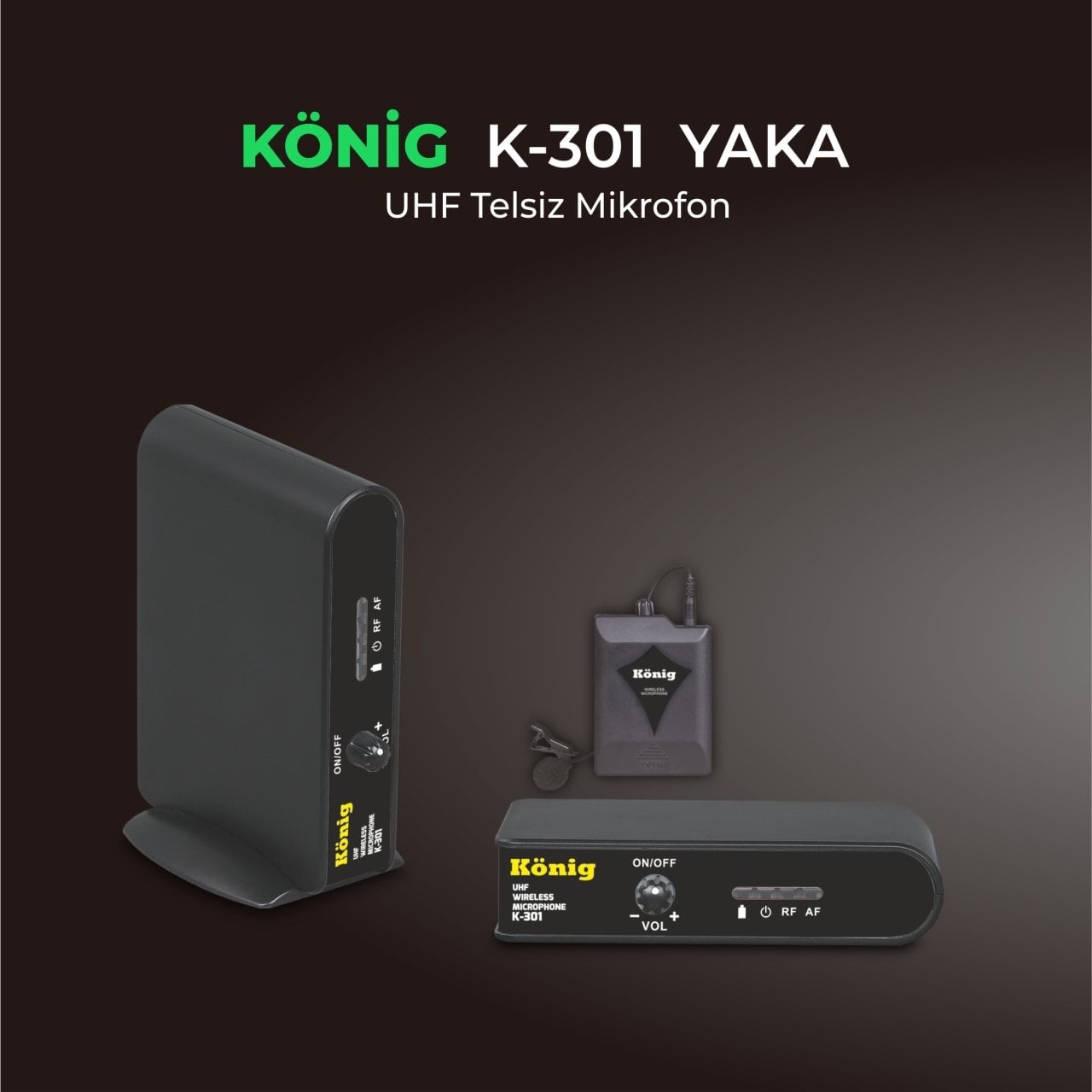 König K–301  BİR YAKA UHF MİKROFON