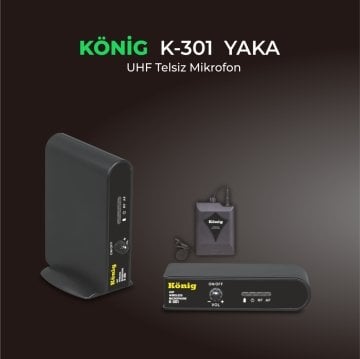 König K–301  BİR YAKA UHF MİKROFON