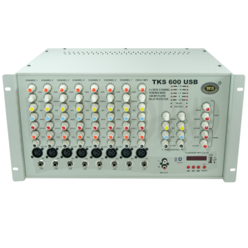 TKS 600 EF USB 8 KANAL MİKSERLİ STEREO AMPLİFİKATÖR