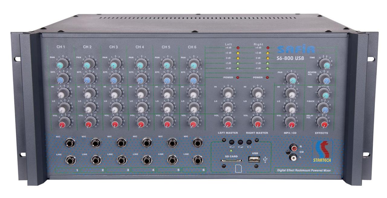 Startech Safir S6/800 USB Power Mikser Anfi 2x400 Watt