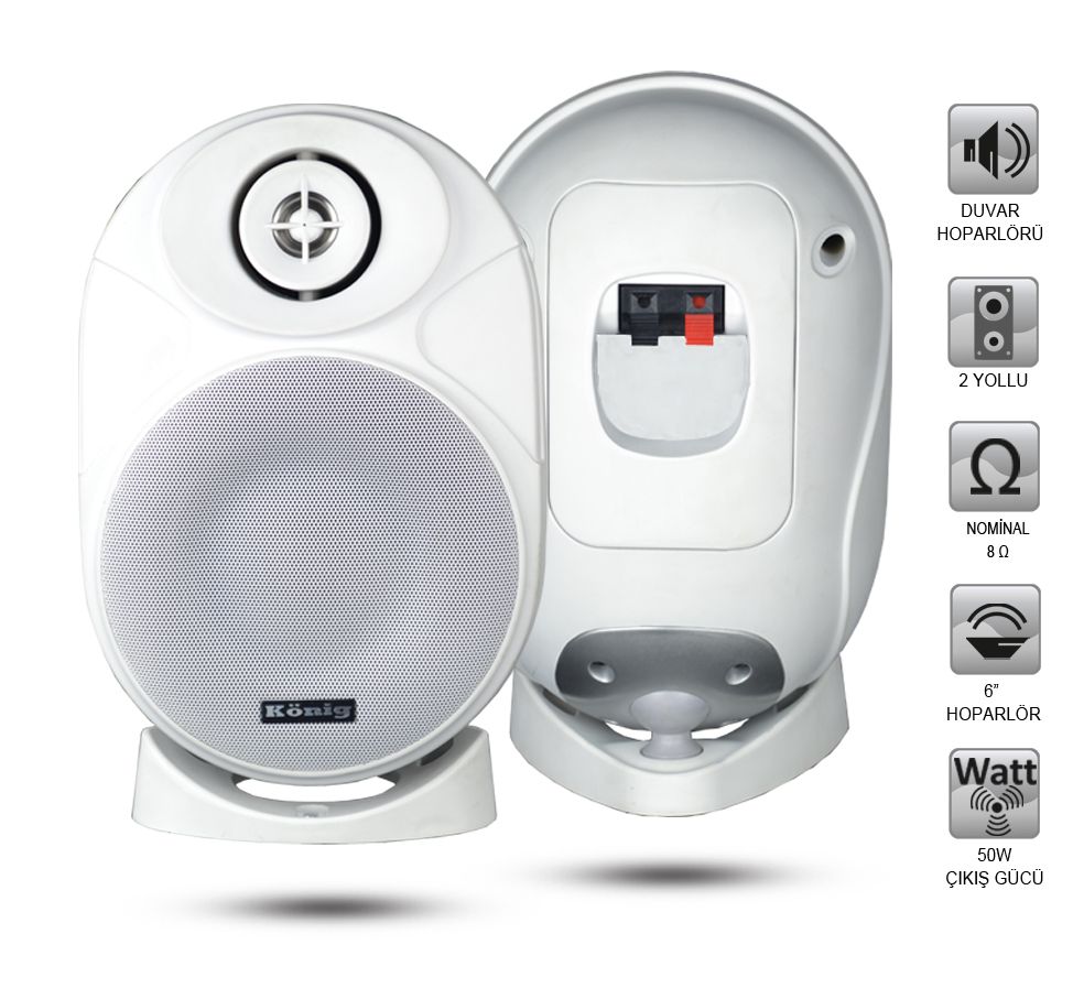 SMD6 Duvar Hoparlör 1 KUTU 2 ADET