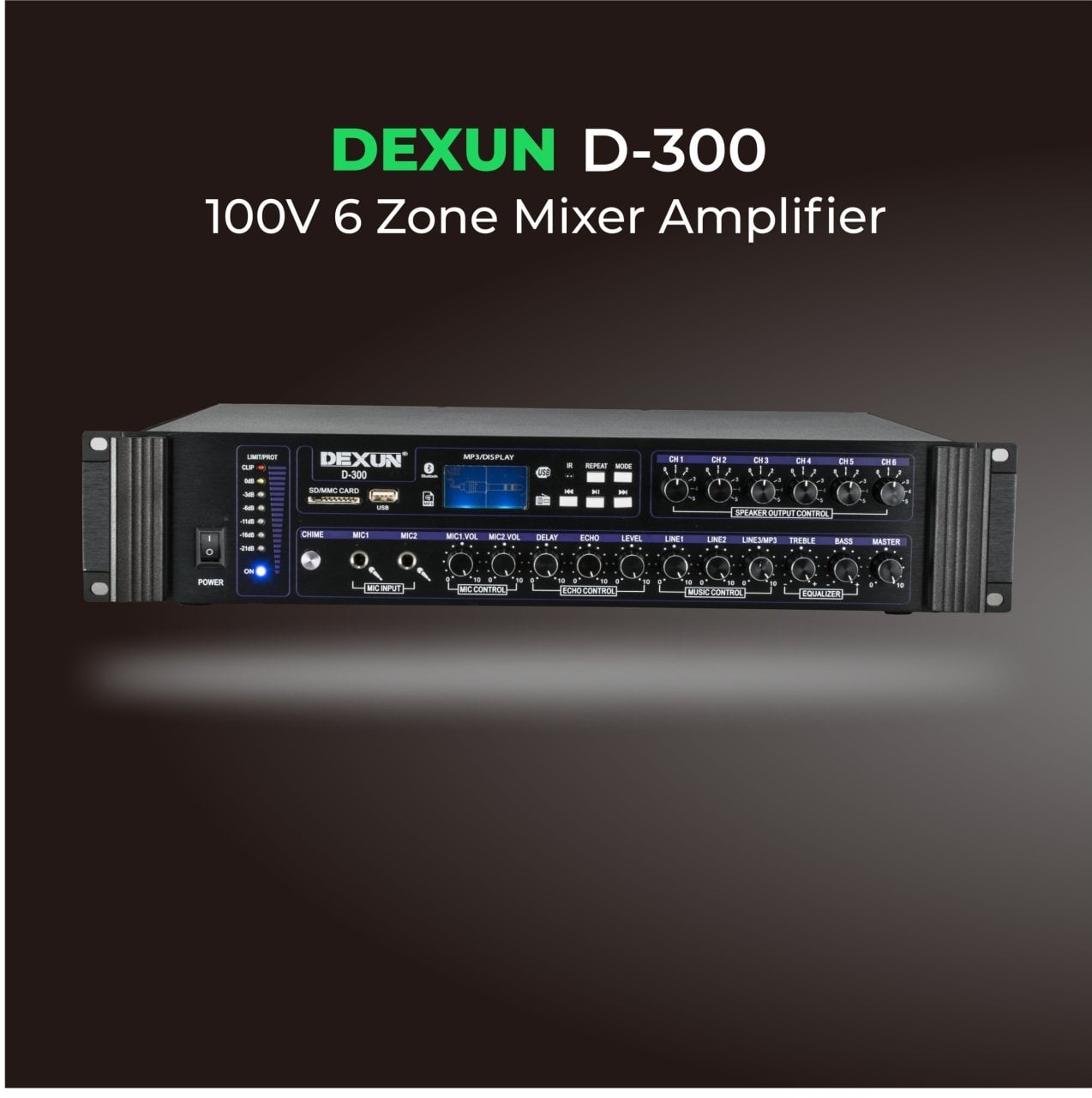 Dexun D-300 100V 250 Watt 6 Bölgeli Mikser Anfi
