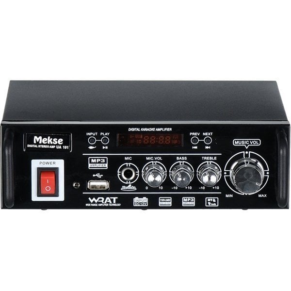MEKSE UA-101  30W RMS Stereo Bluetooth Şarjlı 12V Özellikli Amfi
