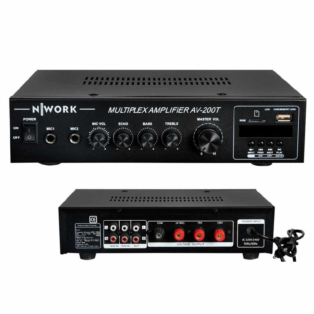 NWORK AV-200T HAT TRAFOLU 80W MİKSER AMPLİFİKATÖR