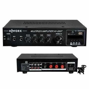 NWORK AV-200T HAT TRAFOLU 80W MİKSER AMPLİFİKATÖR