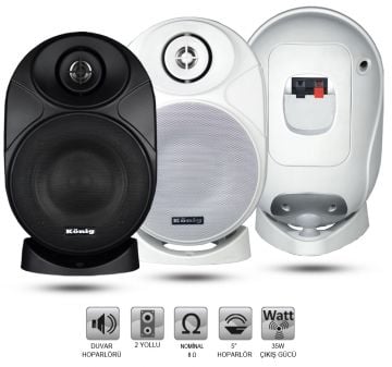 König SMD-5T Duvar Tipi Hoparlör 35 Watt Trafolu Takım