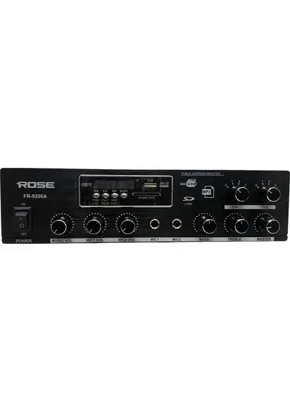 Rose FR-9200A - 2X120 Watt 2 ZONE STEREO Mixer Amfi