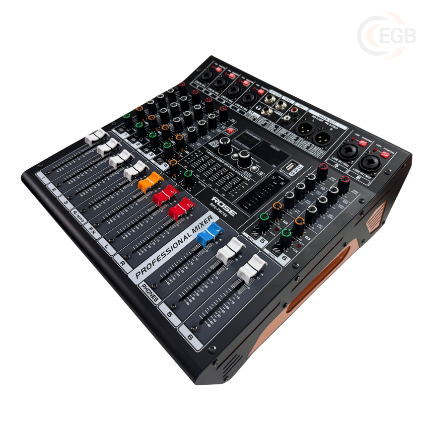 ROSE RP6-PM700 6 KANAL POWER MIXER 2 X 350W MAX