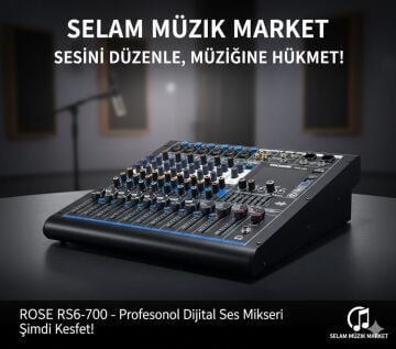 ROSE RS6-700 6 KANAL POWER MIXER 2 X 400W MAX