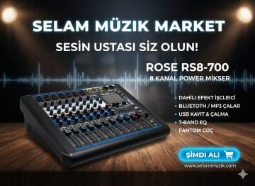 ROSE RS8-700 8 KANAL POWER MIXER 2 X 400W MAX