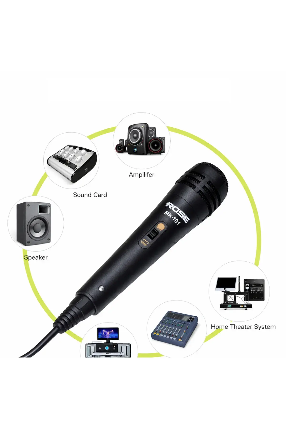 ROSE MK-101 Kablolu Dinamik Mikrofon