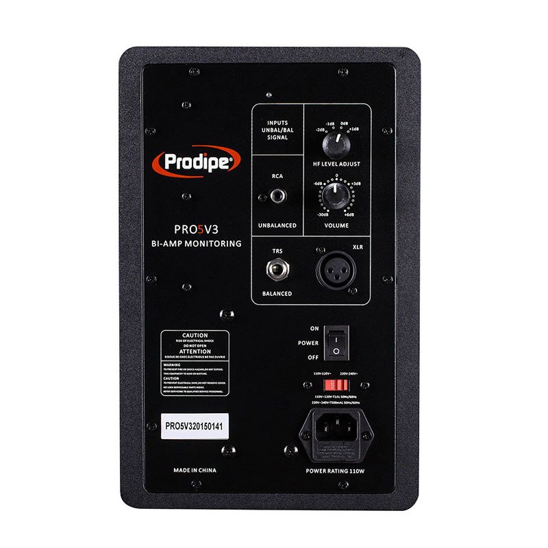 Pro 5 V3 50 + 25 Watt RMS, çift amplifikatörlü profesyonel ses stüdyosu monitörleri