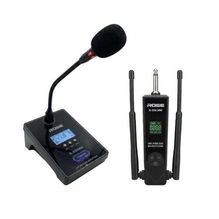 Rose R-500MW UHF Kablosuz Masaüstü Mikrofon 32 Kanal