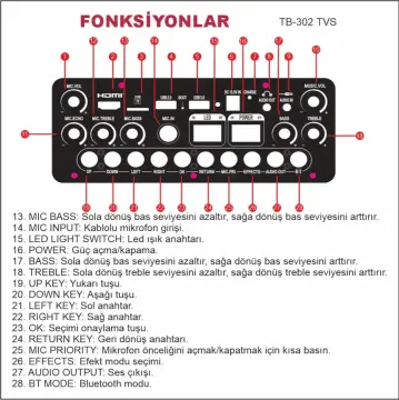 TalkBag TB-302 TVS Dokunmatik Ekranlı Taşınabilir Hoparlör