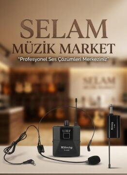 KÖNİG K-400 UHF TELSİZ YAKA MİKROFON