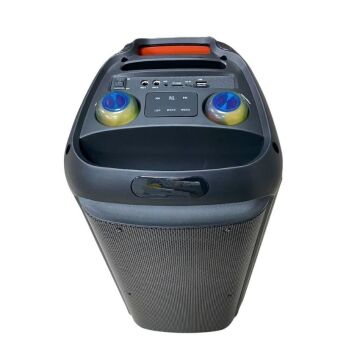 ROSE SP-414 RGB LED TAŞINABİLİR PARTY BOX 1 ADET MİKROFON USB MİCRO SD AUX BLUETOOTH HOPARLÖR