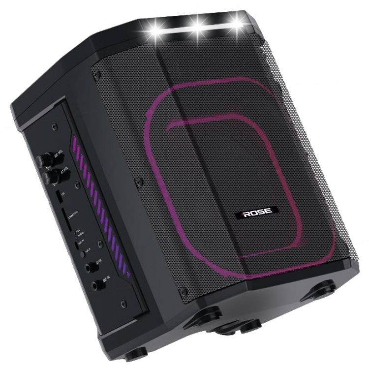 ROSE HP- 2120 8'' PARTYBOX + GİTAR AMFİ BLUETOOTH HOP.+ MİKROFON