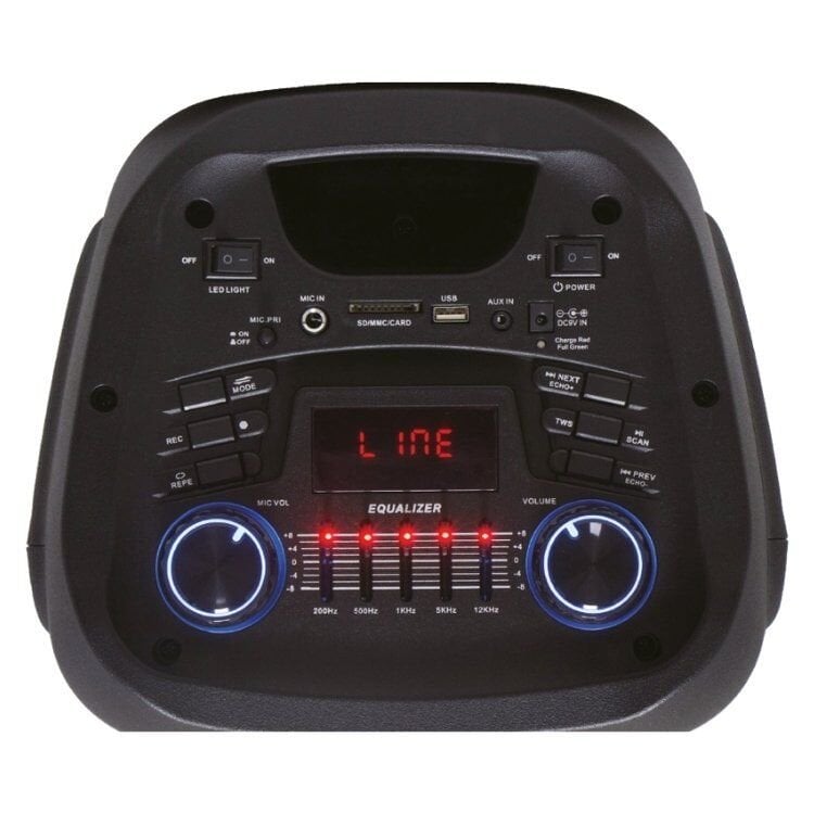 Rose HP-2200 Partybox Kablosuz Çift El Mikrofonlu Sarjlı Bluetooth 8” Hoparlör